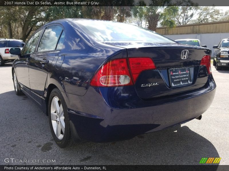 Atomic Blue Metallic / Gray 2007 Honda Civic EX Sedan
