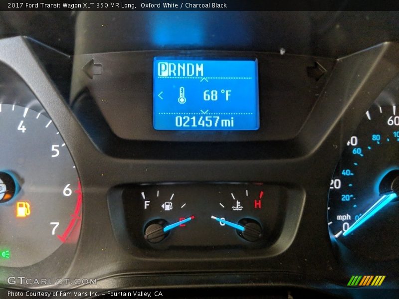 Oxford White / Charcoal Black 2017 Ford Transit Wagon XLT 350 MR Long