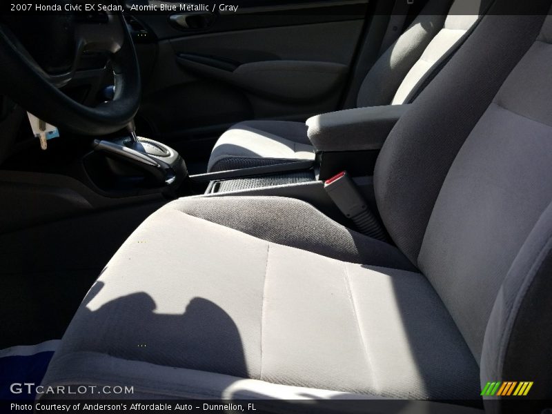 Atomic Blue Metallic / Gray 2007 Honda Civic EX Sedan