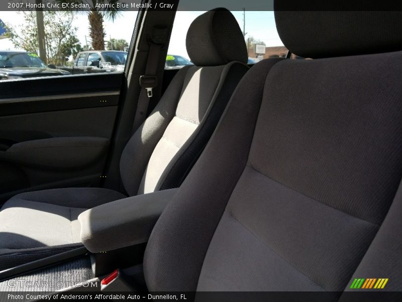 Atomic Blue Metallic / Gray 2007 Honda Civic EX Sedan