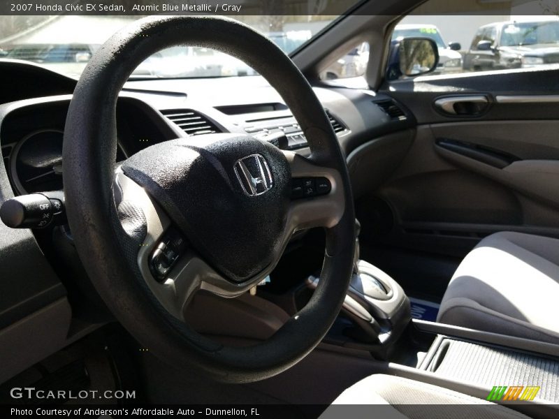 Atomic Blue Metallic / Gray 2007 Honda Civic EX Sedan