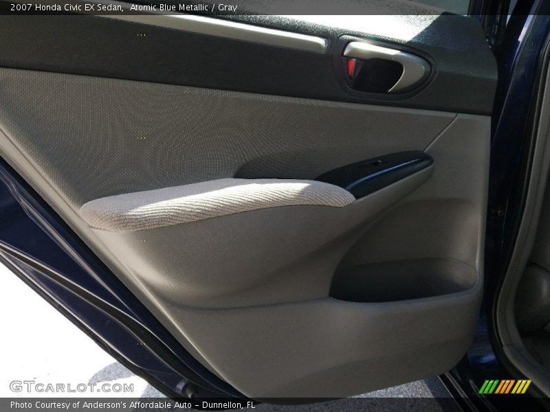 Atomic Blue Metallic / Gray 2007 Honda Civic EX Sedan