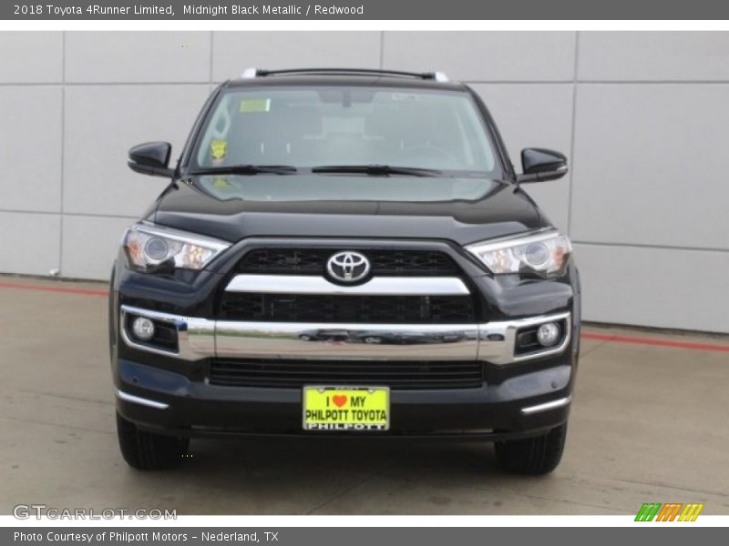 Midnight Black Metallic / Redwood 2018 Toyota 4Runner Limited