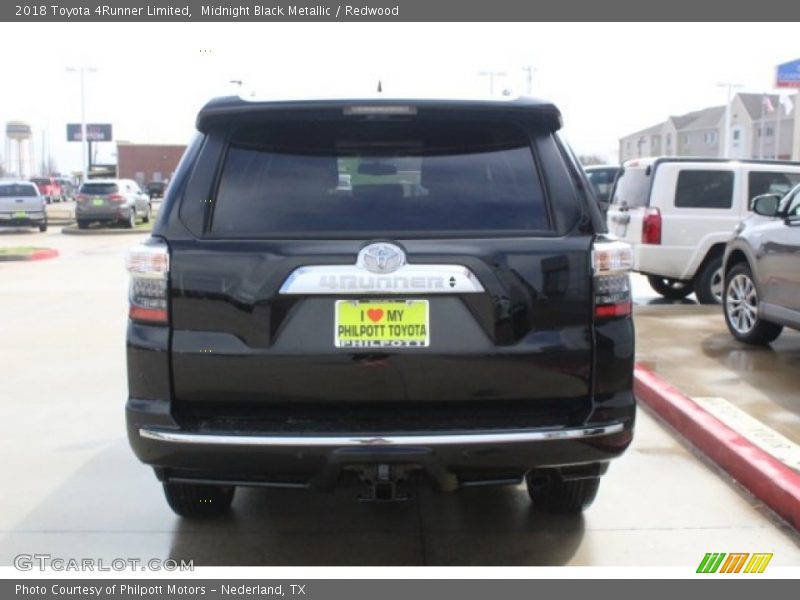 Midnight Black Metallic / Redwood 2018 Toyota 4Runner Limited