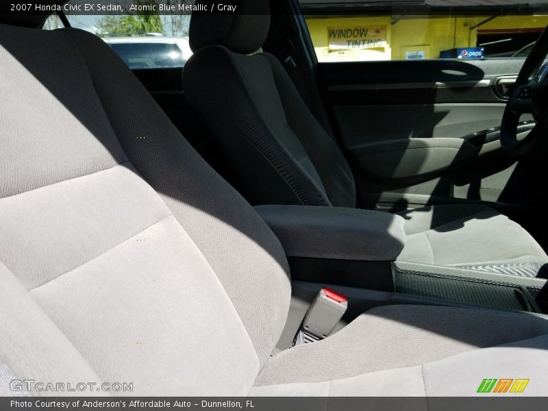 Atomic Blue Metallic / Gray 2007 Honda Civic EX Sedan