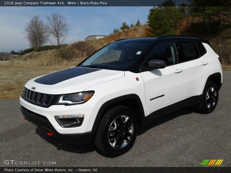 White / Black/Ruby Red 2018 Jeep Compass Trailhawk 4x4