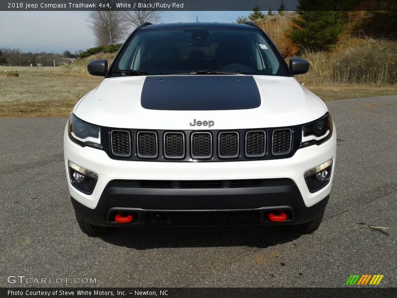 White / Black/Ruby Red 2018 Jeep Compass Trailhawk 4x4