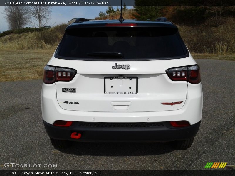 White / Black/Ruby Red 2018 Jeep Compass Trailhawk 4x4