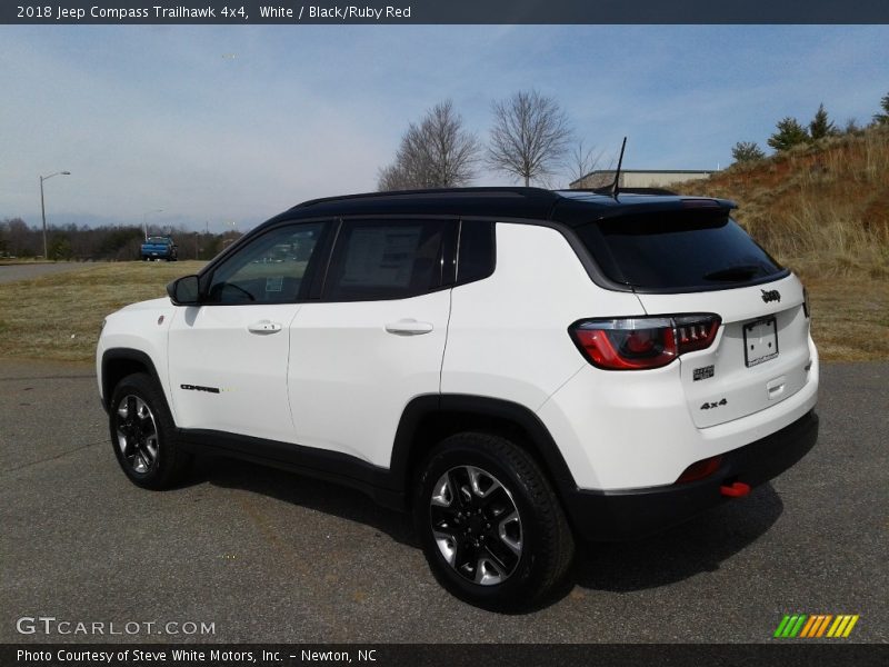 White / Black/Ruby Red 2018 Jeep Compass Trailhawk 4x4