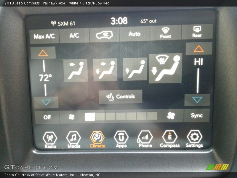 White / Black/Ruby Red 2018 Jeep Compass Trailhawk 4x4