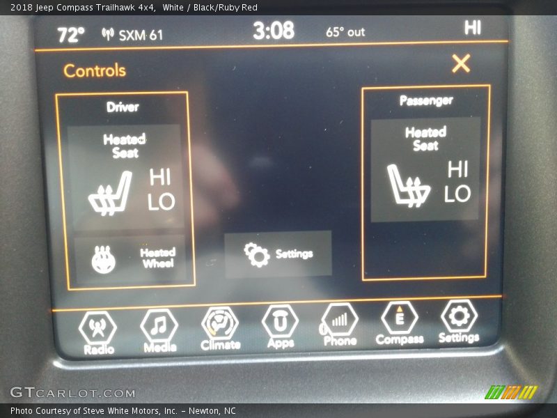 White / Black/Ruby Red 2018 Jeep Compass Trailhawk 4x4