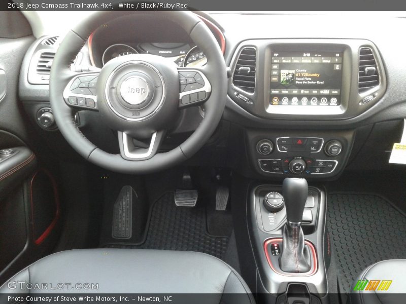 White / Black/Ruby Red 2018 Jeep Compass Trailhawk 4x4