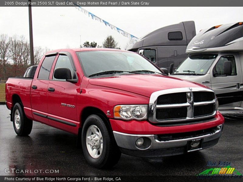 Deep Molten Red Pearl / Dark Slate Gray 2005 Dodge Ram 2500 SLT Quad Cab