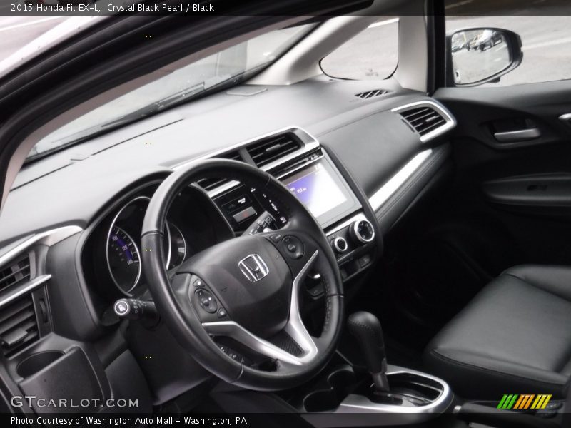 Crystal Black Pearl / Black 2015 Honda Fit EX-L