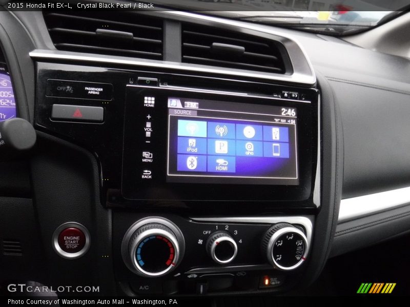 Crystal Black Pearl / Black 2015 Honda Fit EX-L