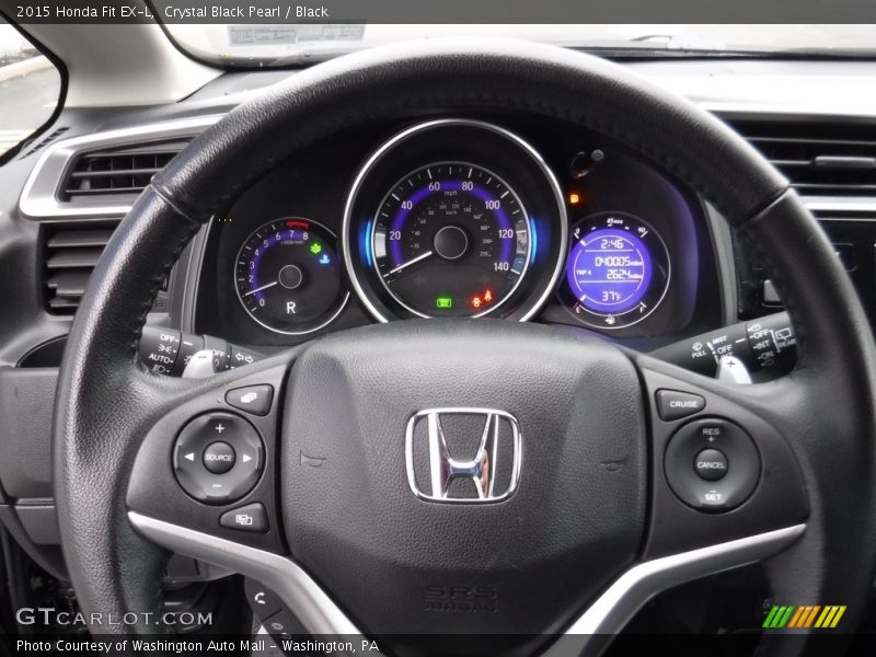 Crystal Black Pearl / Black 2015 Honda Fit EX-L