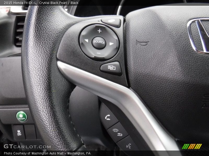 Crystal Black Pearl / Black 2015 Honda Fit EX-L