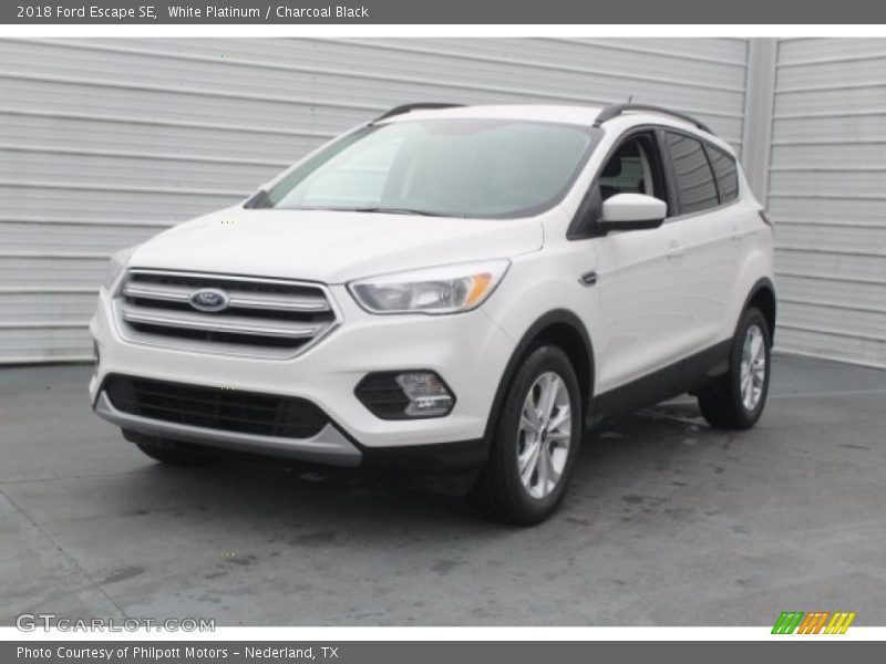 White Platinum / Charcoal Black 2018 Ford Escape SE