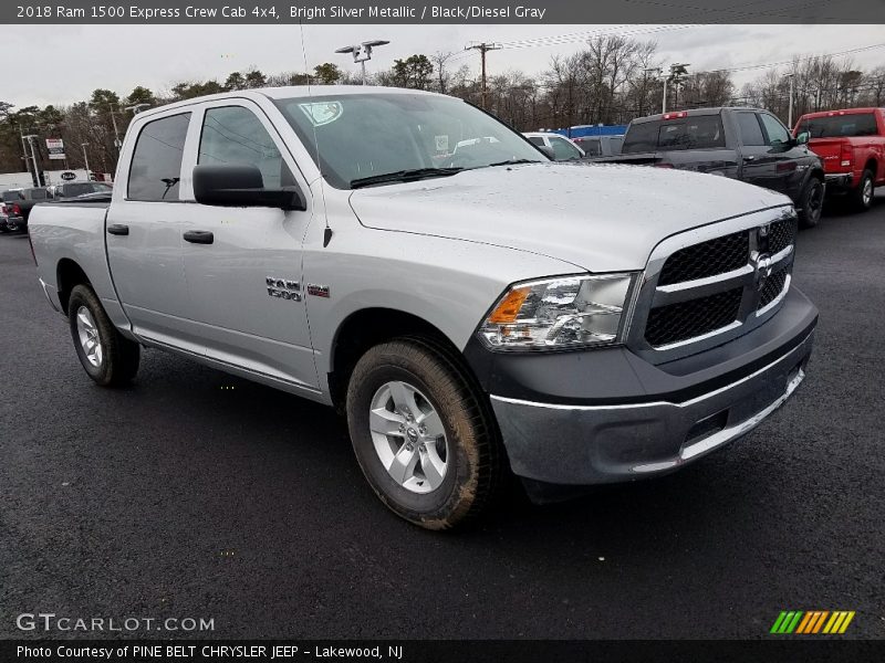 Bright Silver Metallic / Black/Diesel Gray 2018 Ram 1500 Express Crew Cab 4x4