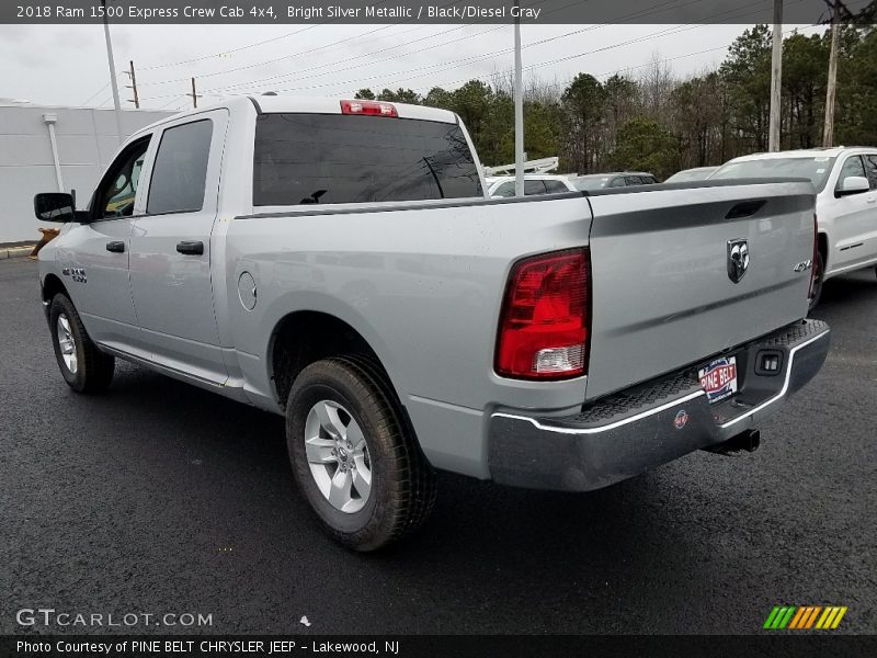 Bright Silver Metallic / Black/Diesel Gray 2018 Ram 1500 Express Crew Cab 4x4