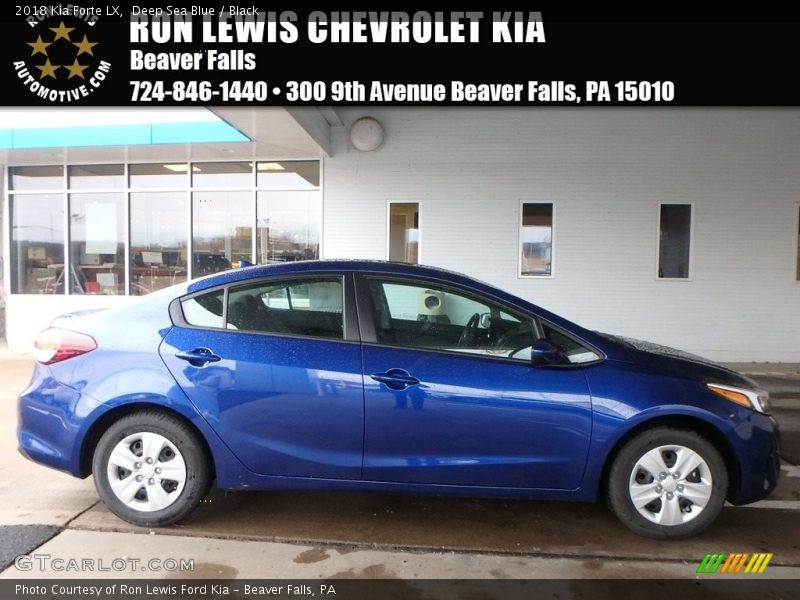 Deep Sea Blue / Black 2018 Kia Forte LX