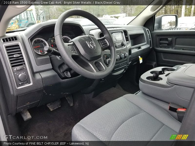 Bright Silver Metallic / Black/Diesel Gray 2018 Ram 1500 Express Crew Cab 4x4
