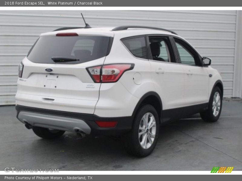 White Platinum / Charcoal Black 2018 Ford Escape SEL