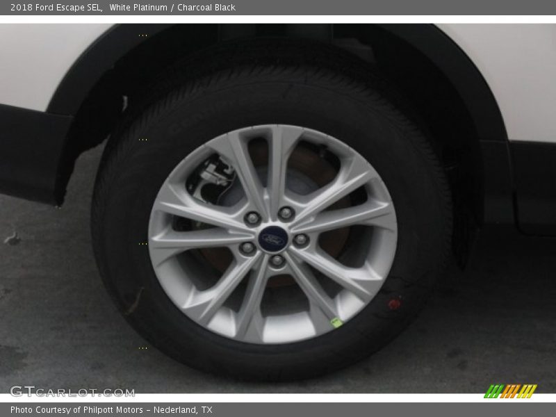 White Platinum / Charcoal Black 2018 Ford Escape SEL