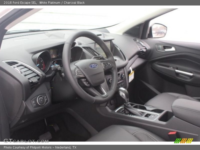White Platinum / Charcoal Black 2018 Ford Escape SEL