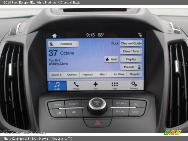 White Platinum / Charcoal Black 2018 Ford Escape SEL