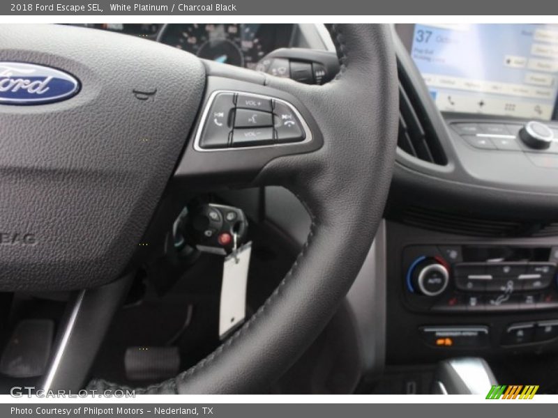 White Platinum / Charcoal Black 2018 Ford Escape SEL