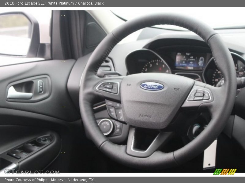 White Platinum / Charcoal Black 2018 Ford Escape SEL