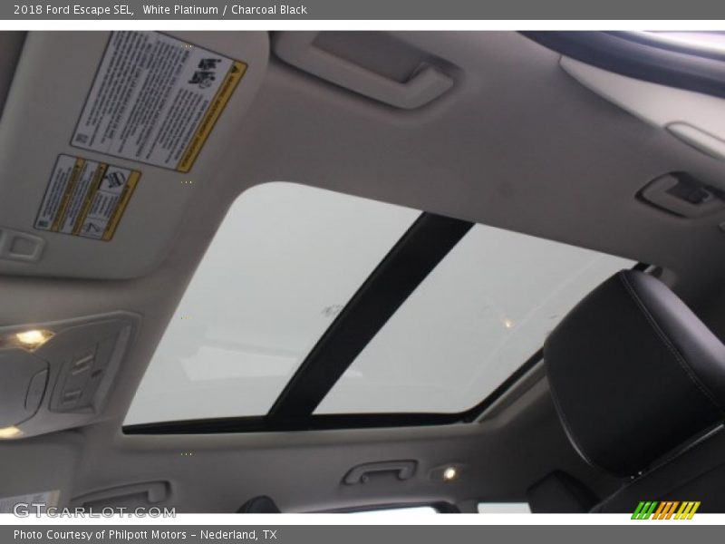White Platinum / Charcoal Black 2018 Ford Escape SEL