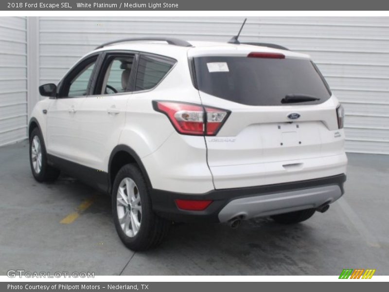 White Platinum / Medium Light Stone 2018 Ford Escape SEL