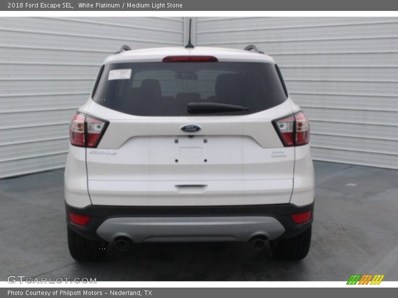 White Platinum / Medium Light Stone 2018 Ford Escape SEL