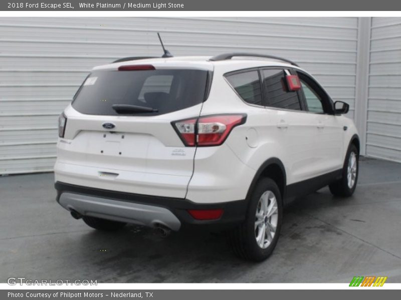 White Platinum / Medium Light Stone 2018 Ford Escape SEL