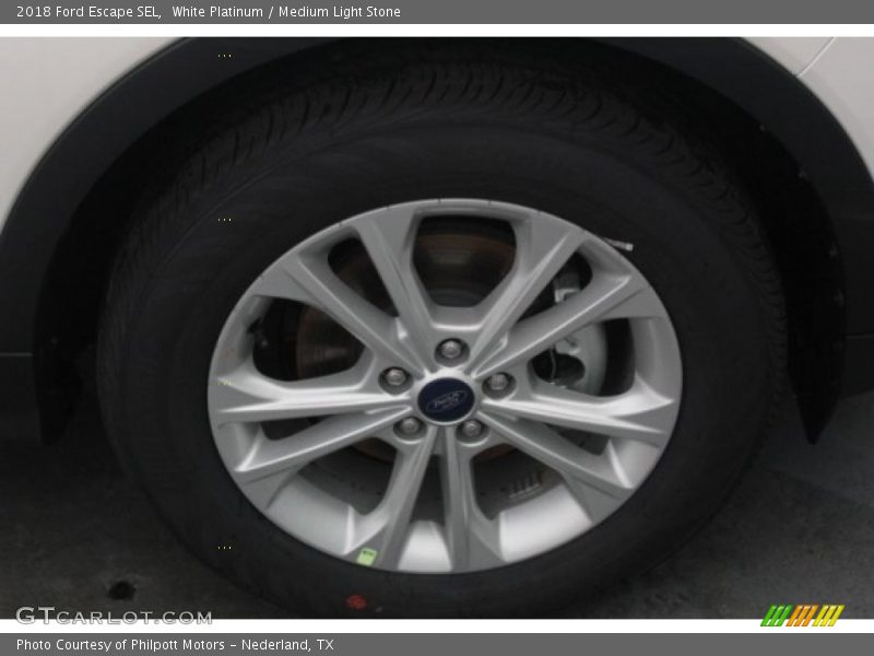 White Platinum / Medium Light Stone 2018 Ford Escape SEL