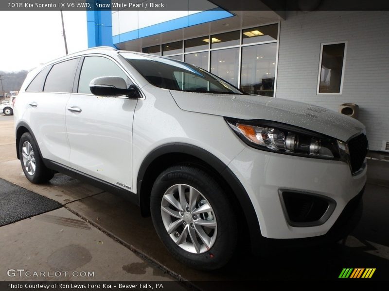Snow White Pearl / Black 2018 Kia Sorento LX V6 AWD