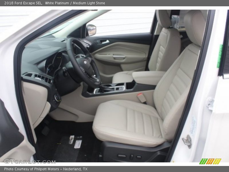 White Platinum / Medium Light Stone 2018 Ford Escape SEL