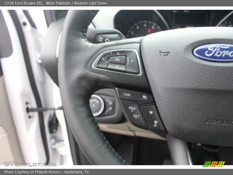 White Platinum / Medium Light Stone 2018 Ford Escape SEL
