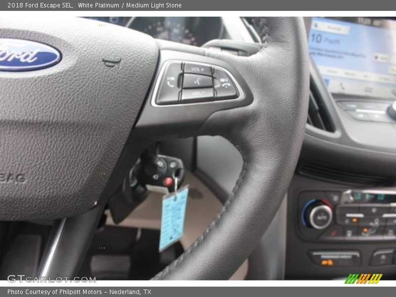 White Platinum / Medium Light Stone 2018 Ford Escape SEL