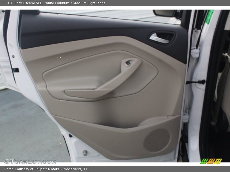 White Platinum / Medium Light Stone 2018 Ford Escape SEL