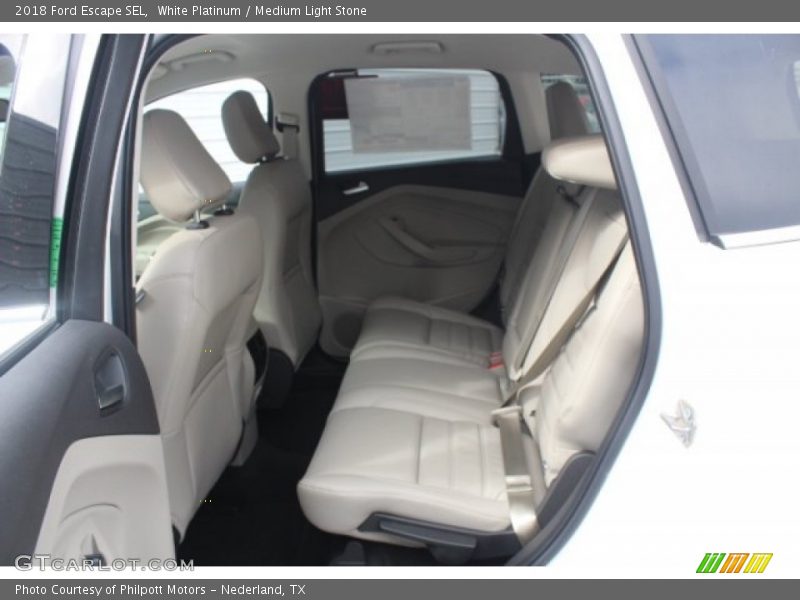 White Platinum / Medium Light Stone 2018 Ford Escape SEL