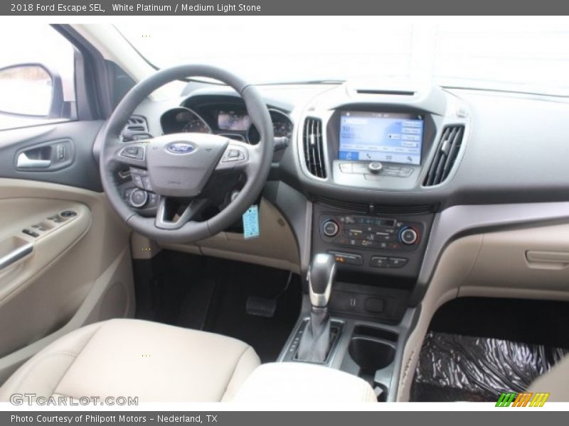White Platinum / Medium Light Stone 2018 Ford Escape SEL