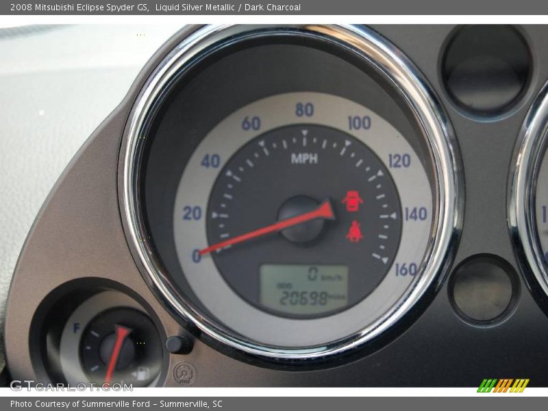 Liquid Silver Metallic / Dark Charcoal 2008 Mitsubishi Eclipse Spyder GS