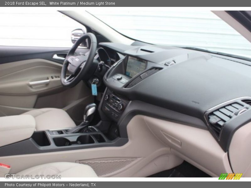 White Platinum / Medium Light Stone 2018 Ford Escape SEL
