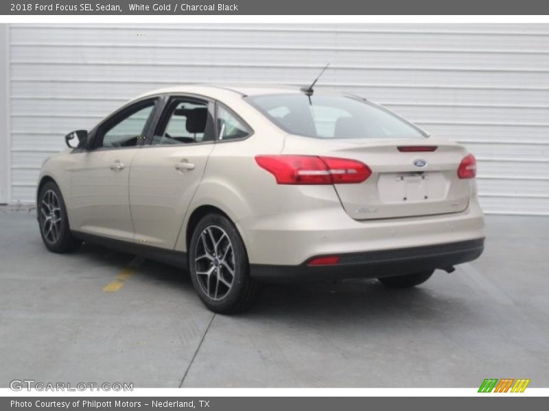 White Gold / Charcoal Black 2018 Ford Focus SEL Sedan
