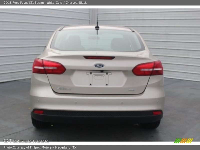 White Gold / Charcoal Black 2018 Ford Focus SEL Sedan