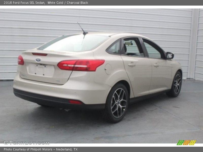White Gold / Charcoal Black 2018 Ford Focus SEL Sedan