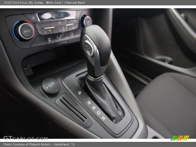White Gold / Charcoal Black 2018 Ford Focus SEL Sedan